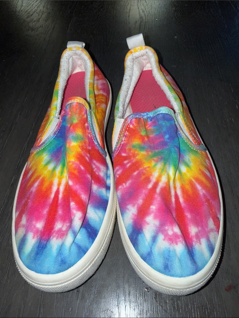 Size 7.5 Skechers Rainbow Tie Dye Slip On